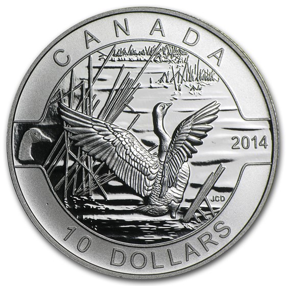 2014 Canada 1/2 oz Silver O Canada Goose 2014 Canada 1/2 oz Silver O Canada Goose
